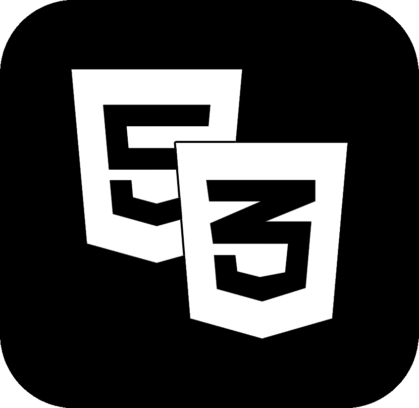 html and css language logos